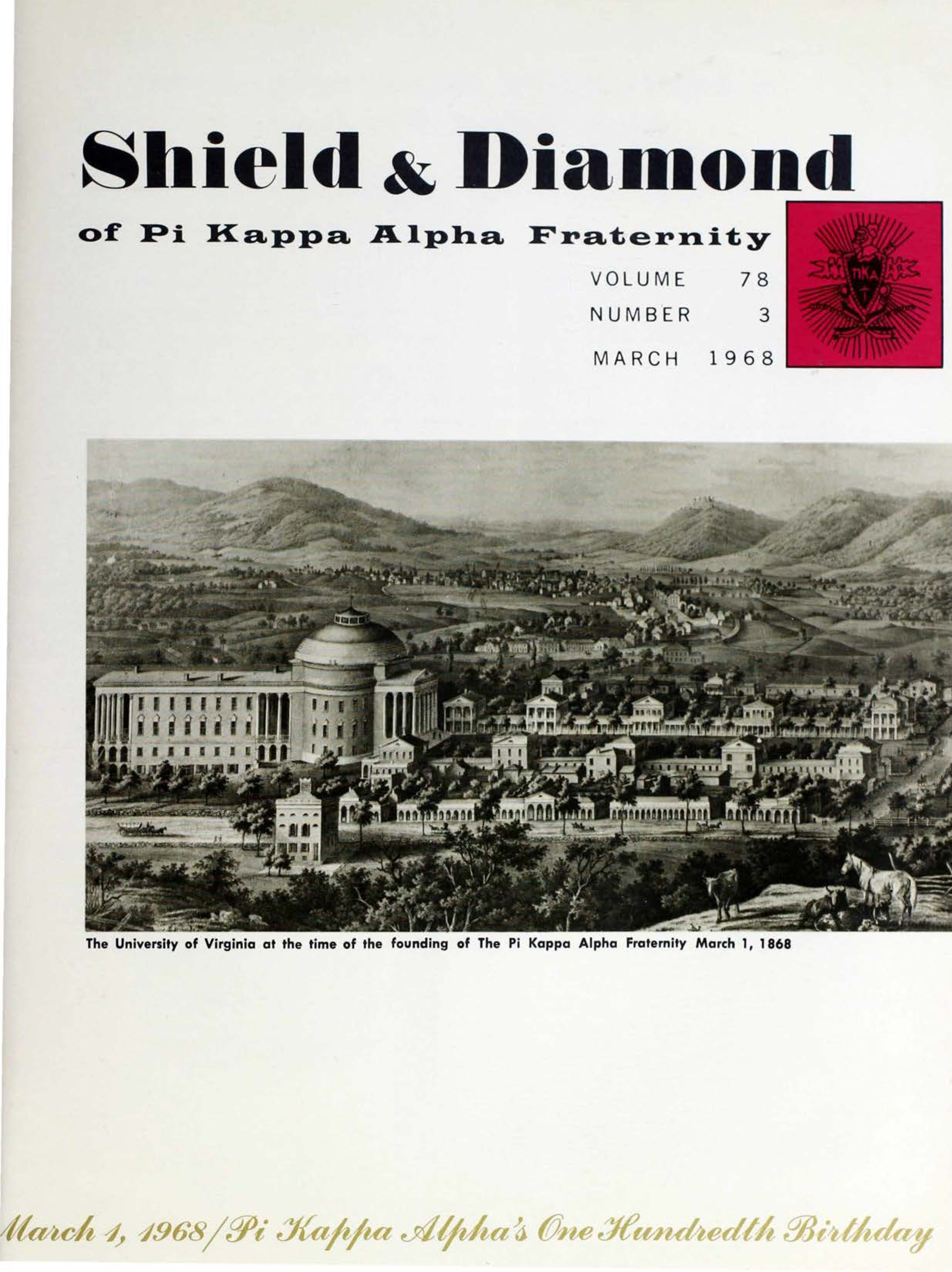 Shield and Diamond, Vol. 78, No. 3, March 1968